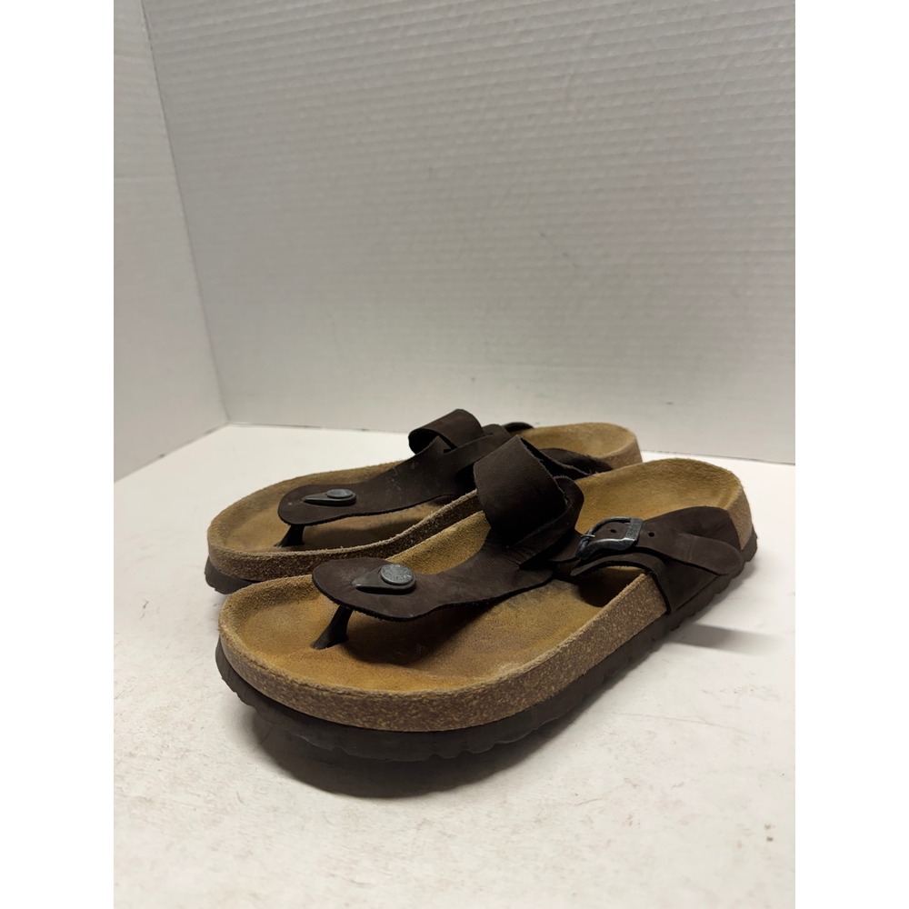 Betula by Birkenstock Brown Nubuck Leather Thong Sandals EU 37 US 7